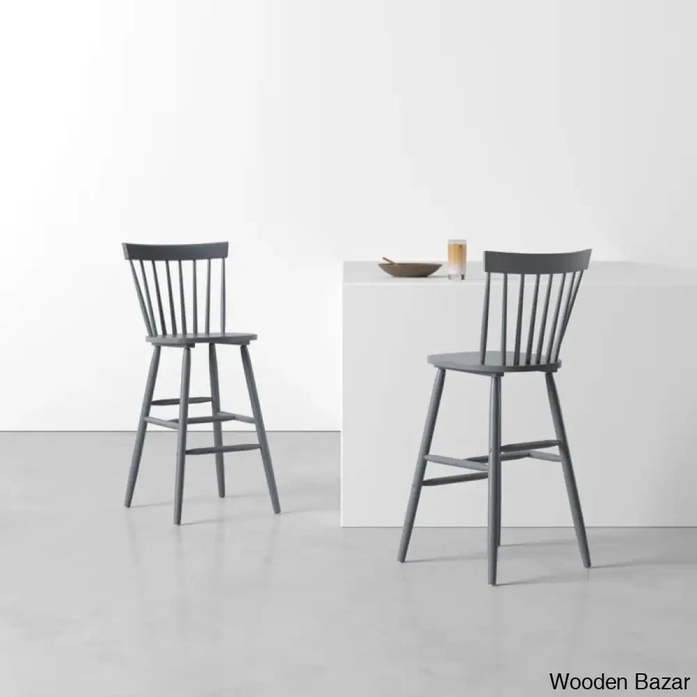 Staceey Swivel Solid Wood Counter And Bar Stool (Set Of 2)