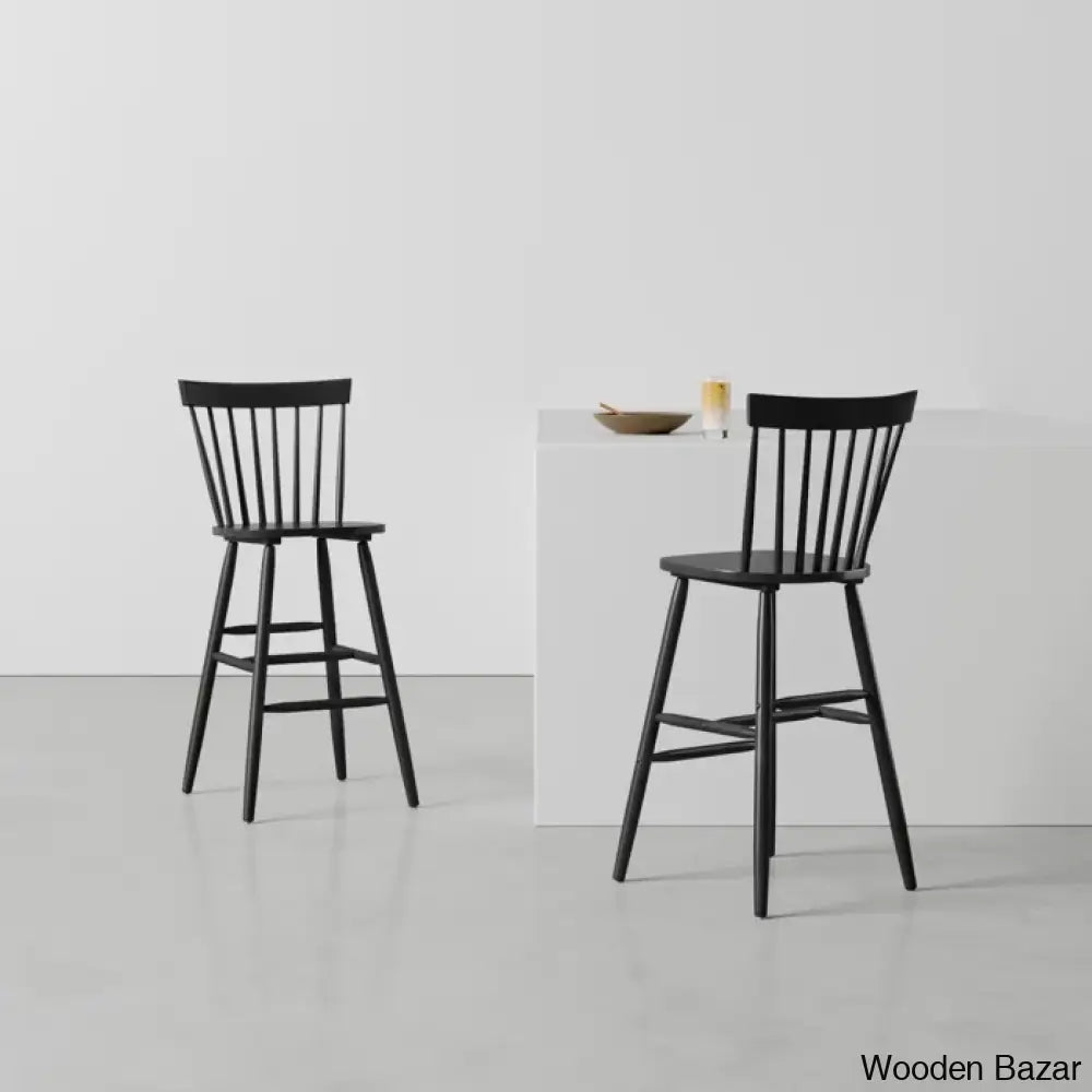 Staceey Swivel Solid Wood Counter And Bar Stool (Set Of 2)