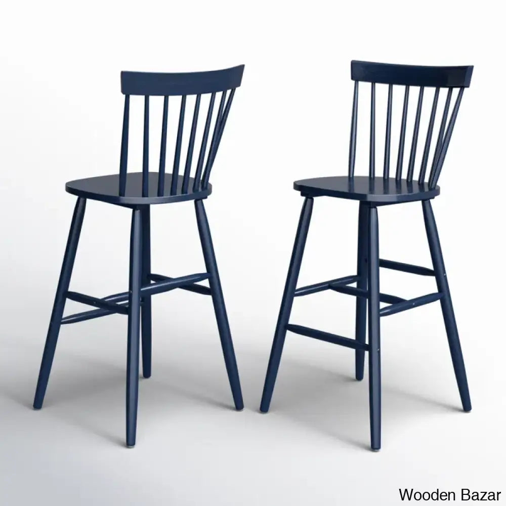 Staceey Swivel Solid Wood Counter And Bar Stool (Set Of 2)