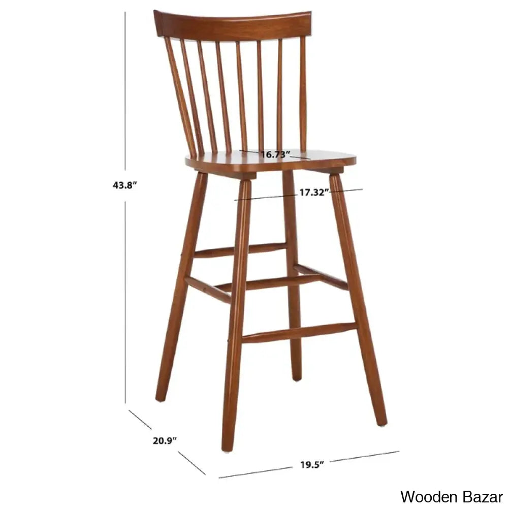 Staceey Swivel Solid Wood Counter And Bar Stool (Set Of 2)