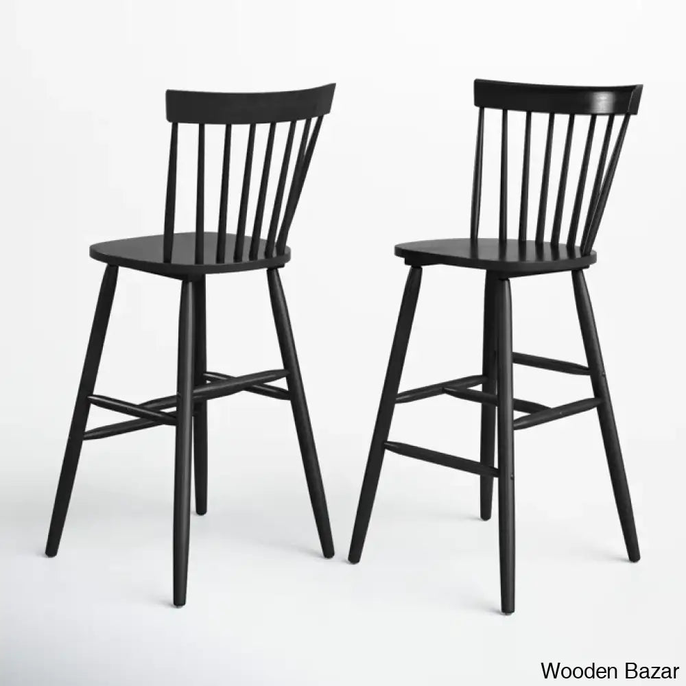 Staceey Swivel Solid Wood Counter And Bar Stool (Set Of 2)