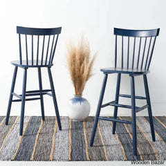 Staceey Swivel Solid Wood Counter And Bar Stool (Set Of 2)