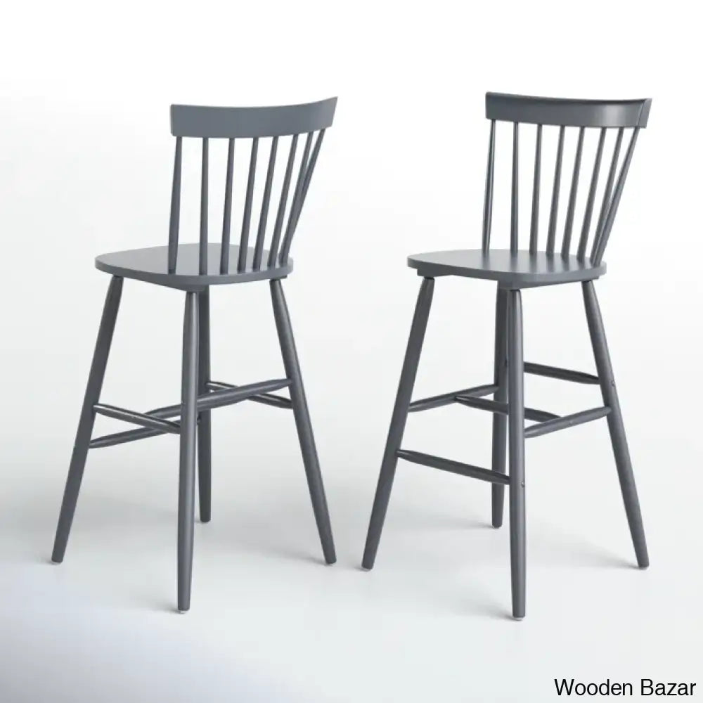 Staceey Swivel Solid Wood Counter And Bar Stool (Set Of 2)