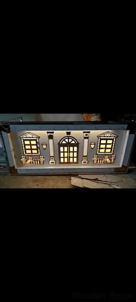 Stainless Steel Wedding Golden Buffet Counter - Wooden Bazar