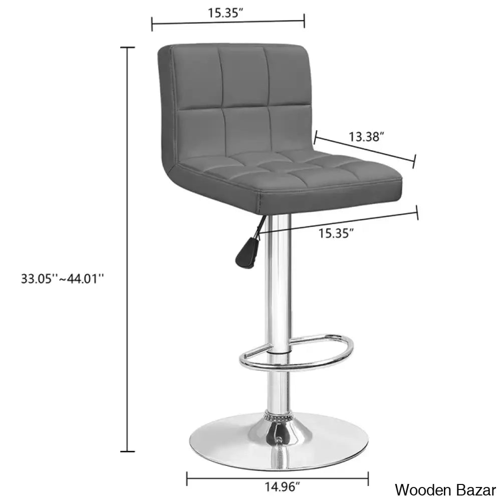 Stallcupo Modern Swivel Counter Stools In Stylish Upholstered Seating With Sleek Metal Frame