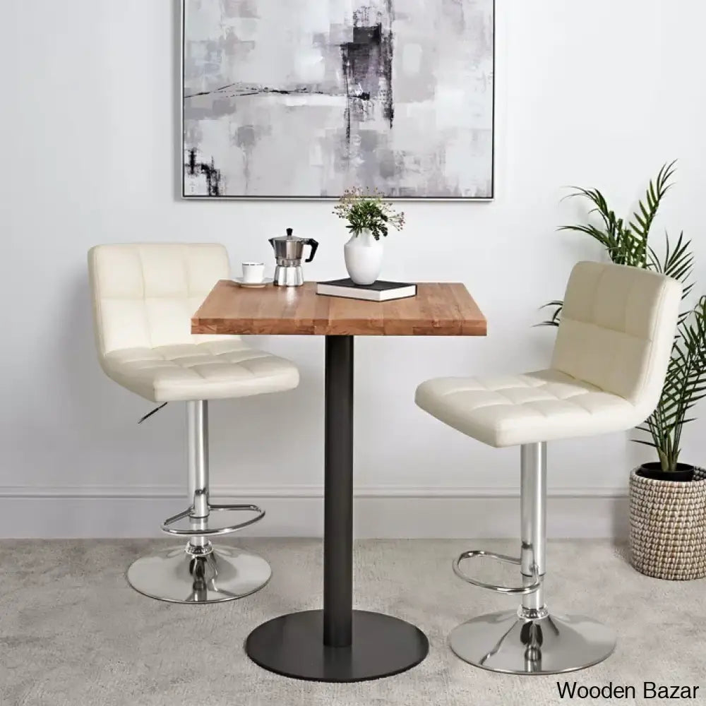 Stallcupo Modern Swivel Counter Stools In Stylish Upholstered Seating With Sleek Metal Frame