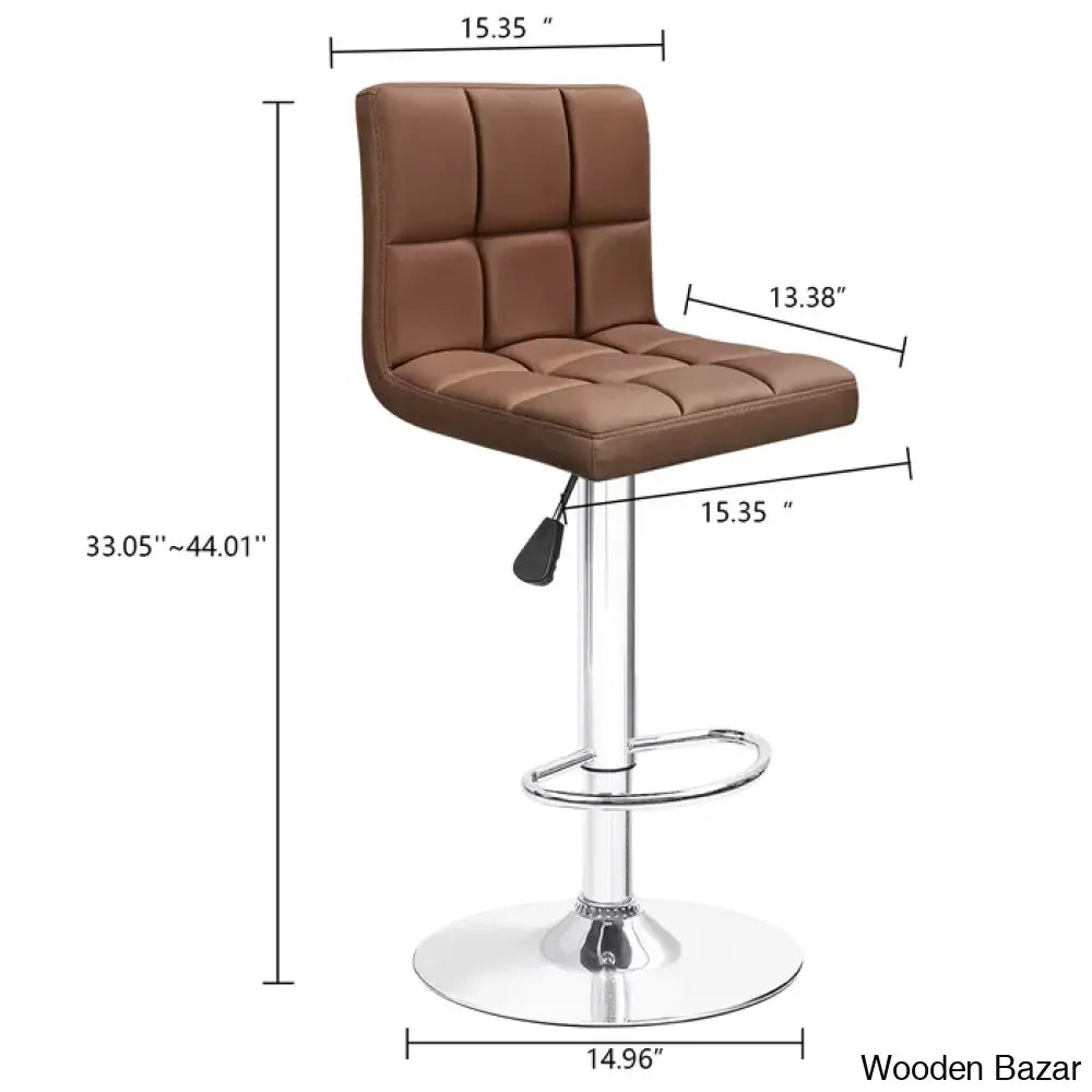 Stallcupo Modern Swivel Counter Stools In Stylish Upholstered Seating With Sleek Metal Frame