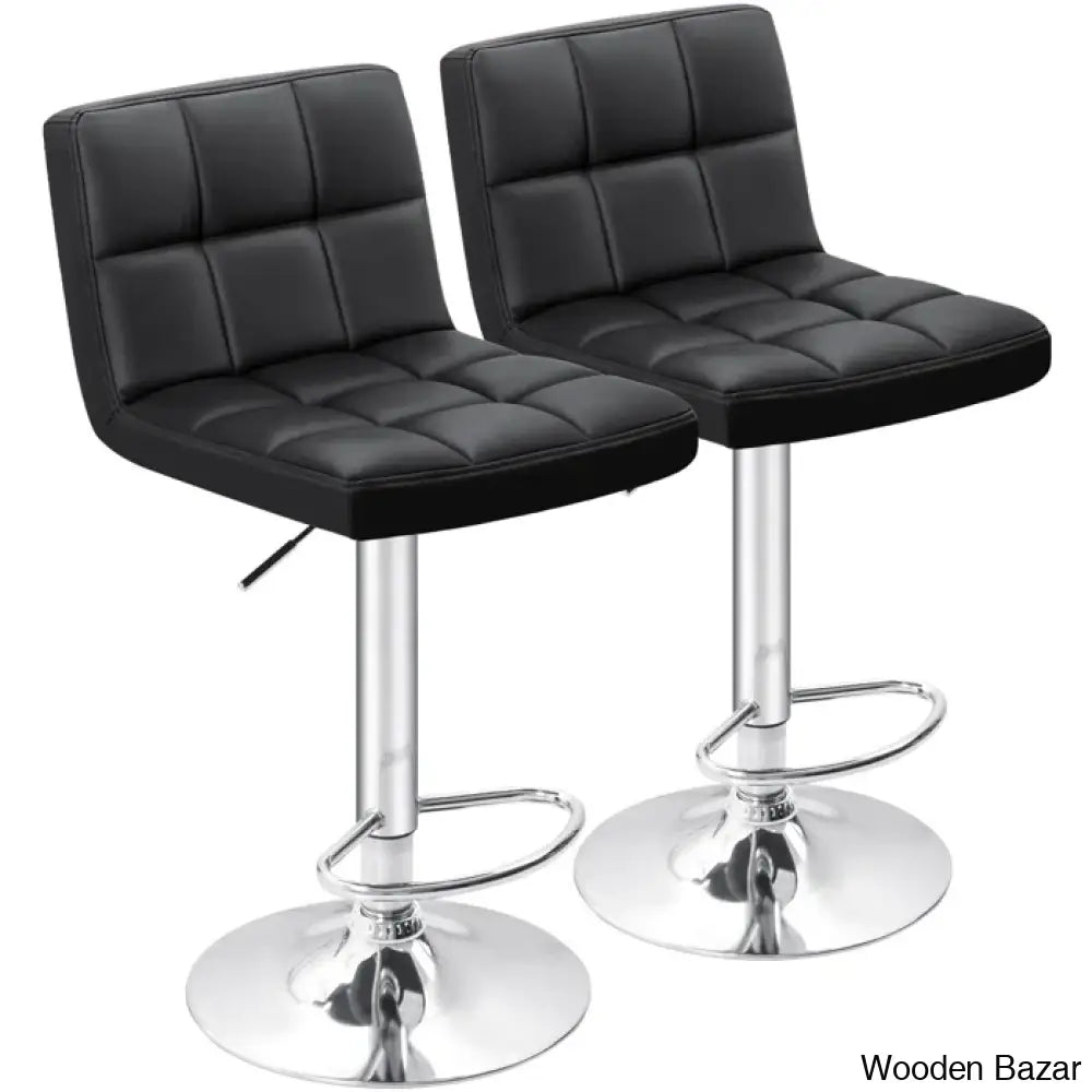 Stallcupo Modern Swivel Counter Stools In Stylish Upholstered Seating With Sleek Metal Frame