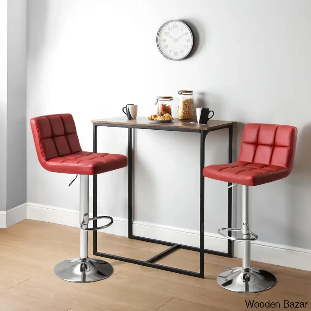 Stallcupo Modern Swivel Counter Stools In Stylish Upholstered Seating With Sleek Metal Frame