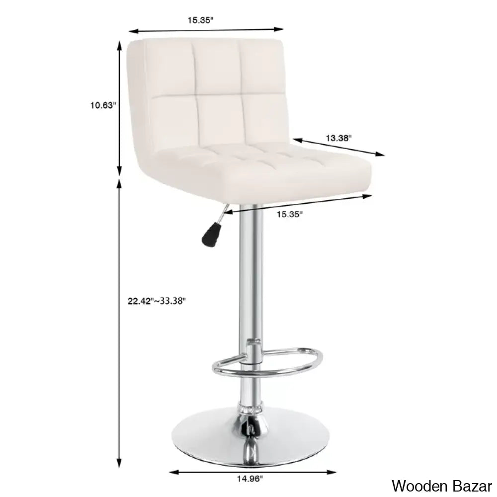 Stallcupo Modern Swivel Counter Stools In Stylish Upholstered Seating With Sleek Metal Frame