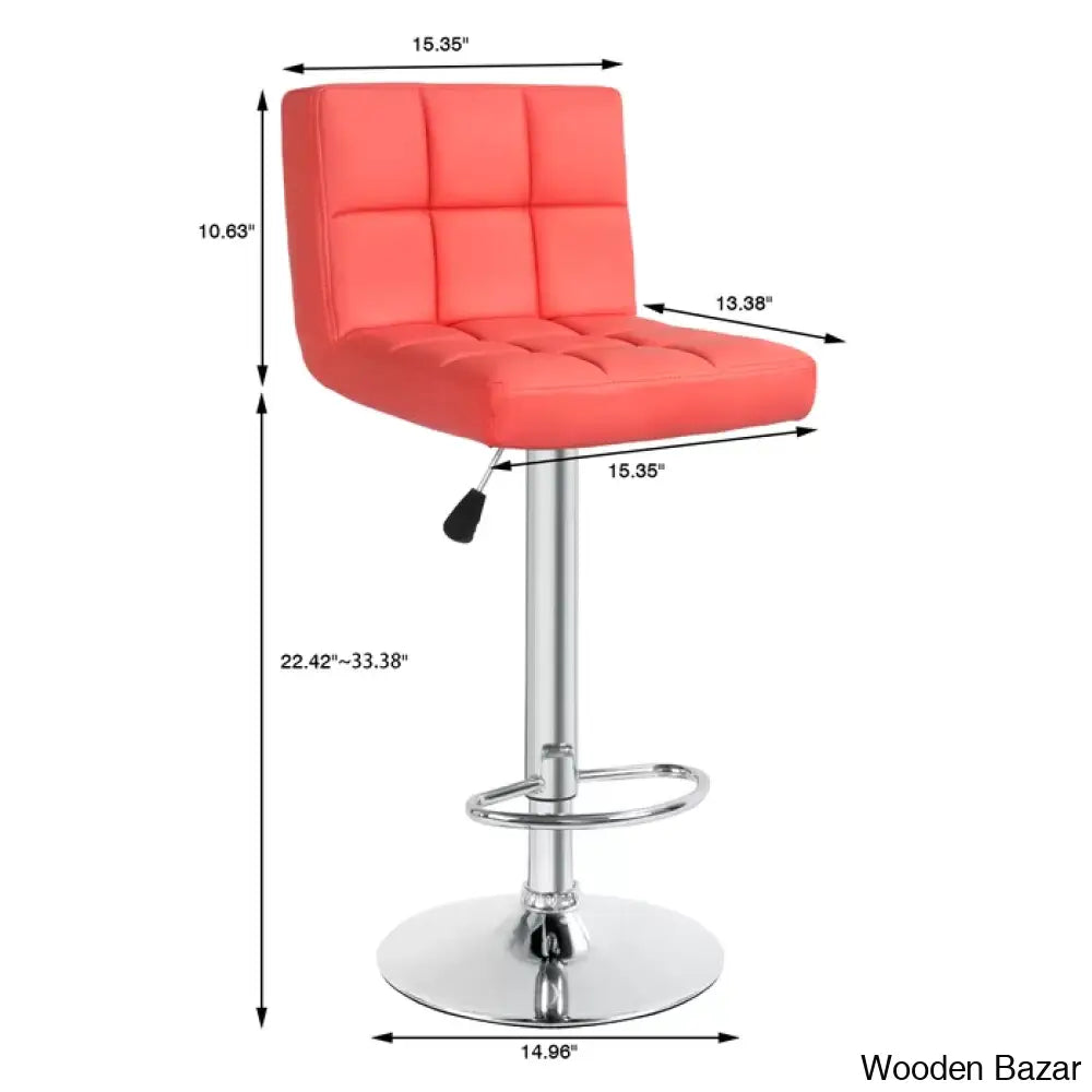 Stallcupo Modern Swivel Counter Stools In Stylish Upholstered Seating With Sleek Metal Frame