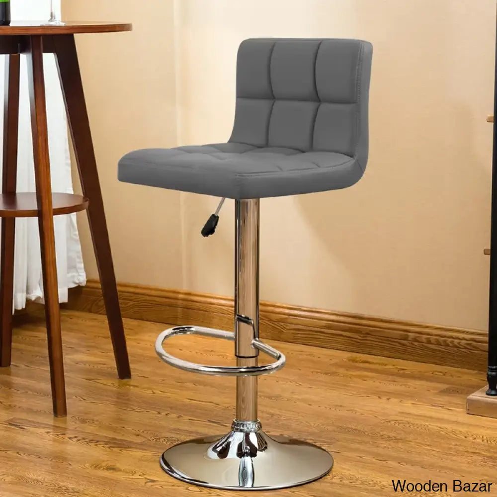 Stallcupo Modern Swivel Counter Stools In Stylish Upholstered Seating With Sleek Metal Frame