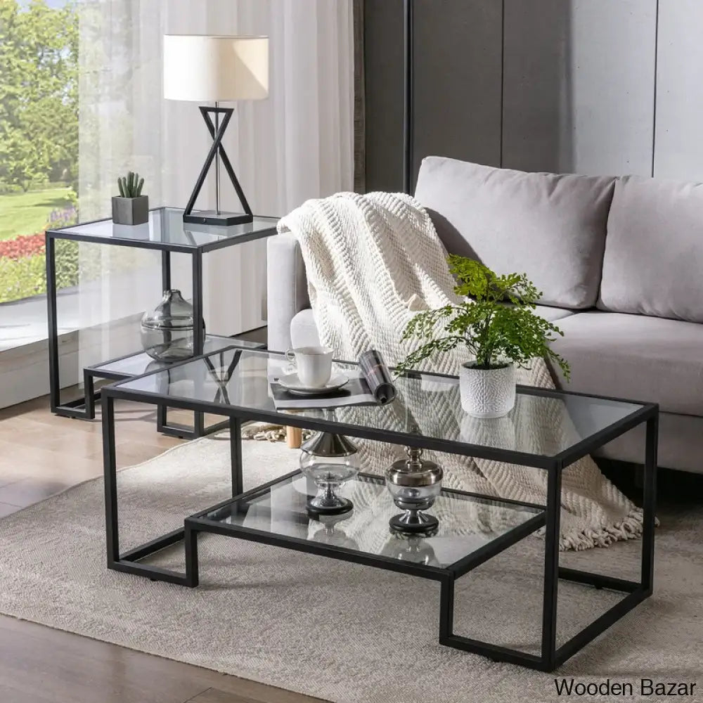 Stansberryl Glass Top Coffee And Center Table