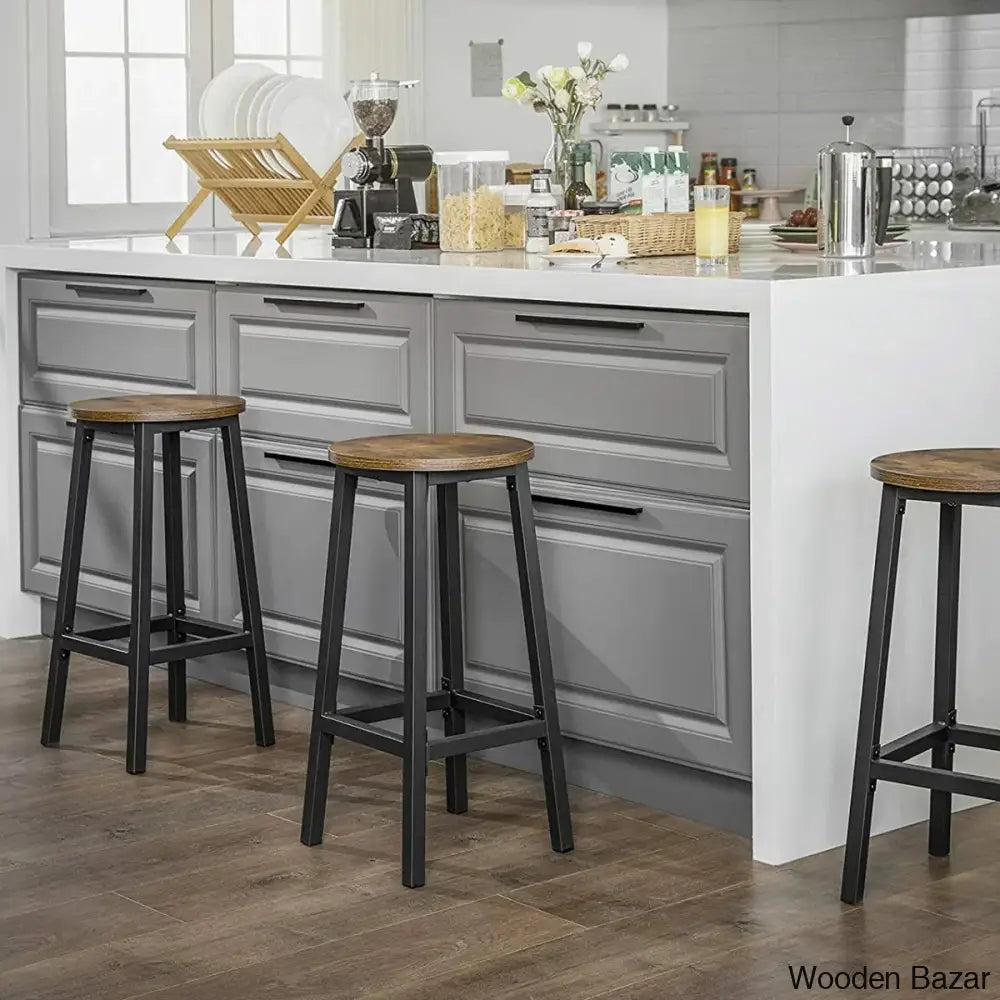 Stephengouldo Swivel 25.6’’ Counter And Bar Stool (Set Of 2)