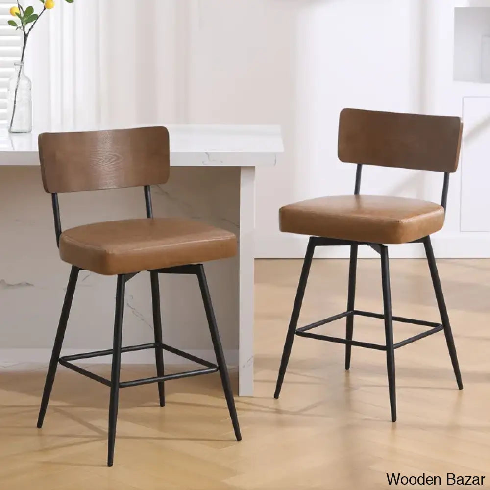 Storc Swivel Upholstered Counter & Bar Stool (Set Of 3)