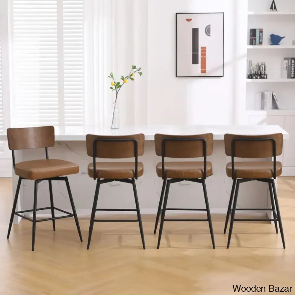 Storc Swivel Upholstered Counter & Bar Stool (Set Of 3)