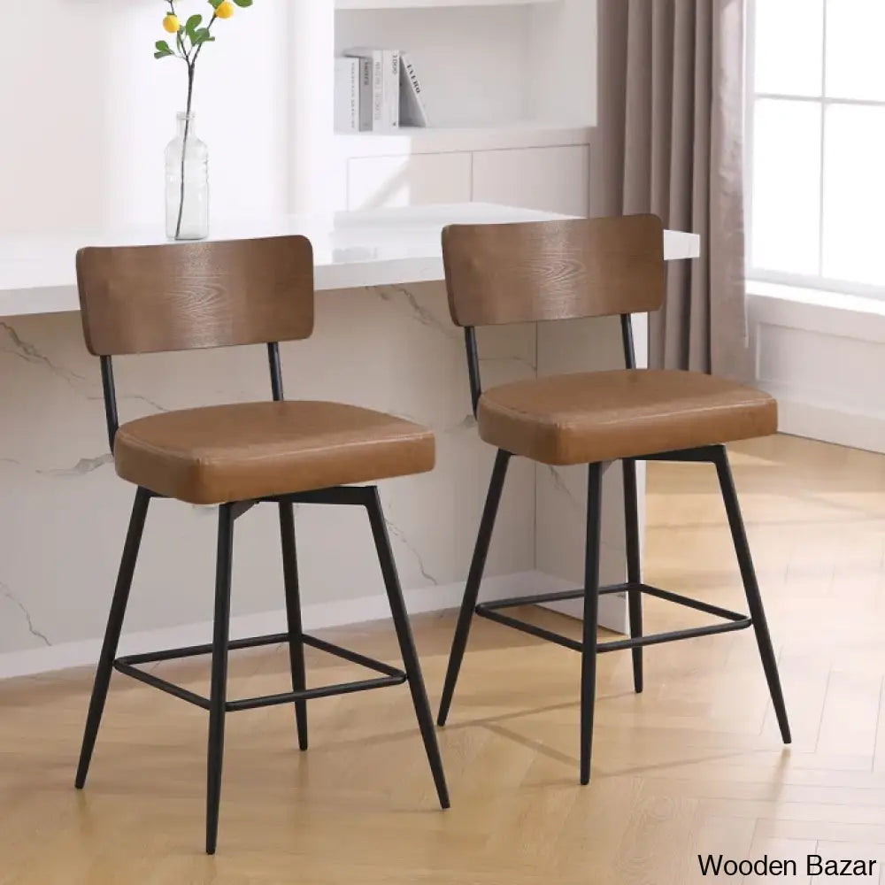 Storc Swivel Upholstered Counter & Bar Stool (Set Of 3)