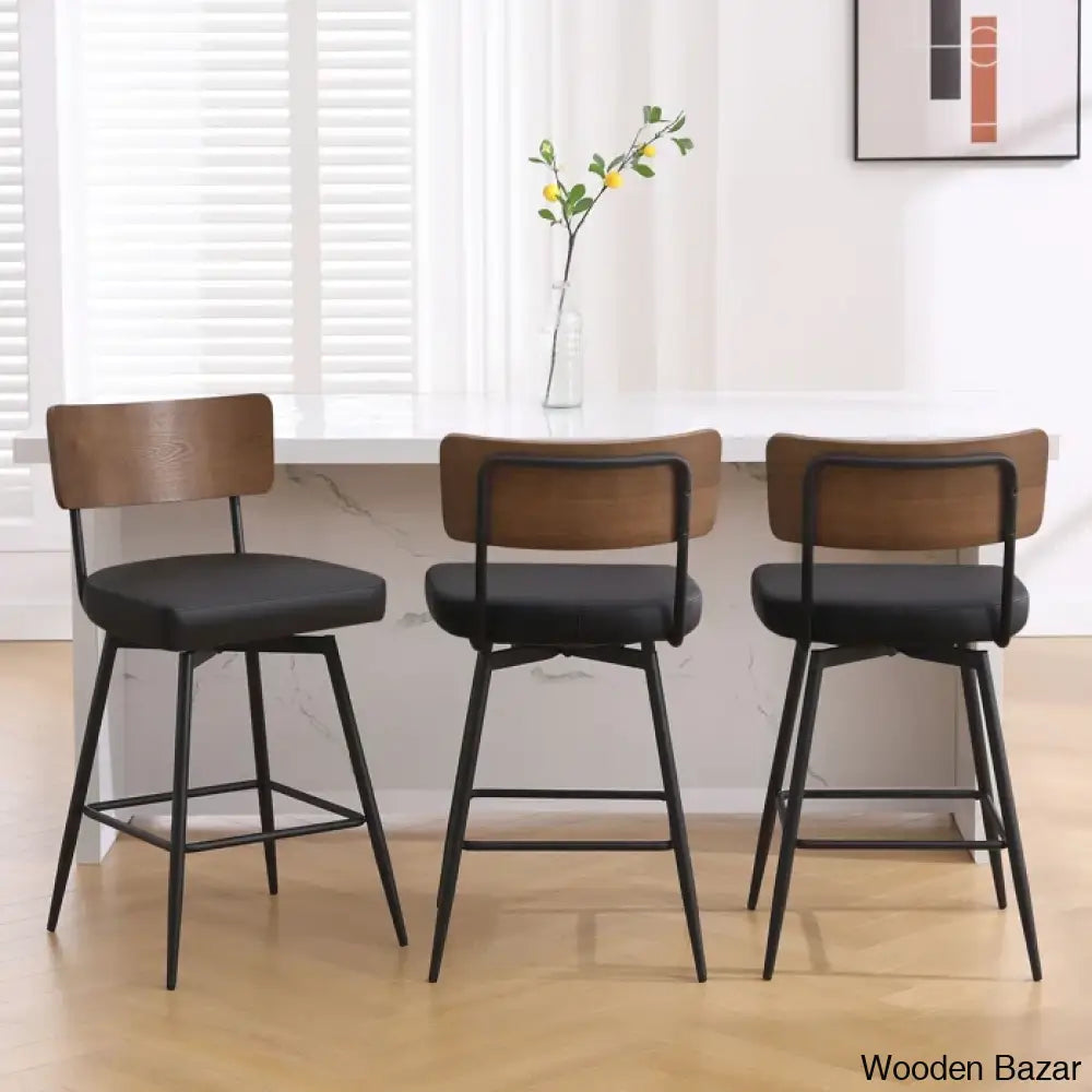 Storc Swivel Upholstered Counter & Bar Stool (Set Of 3)