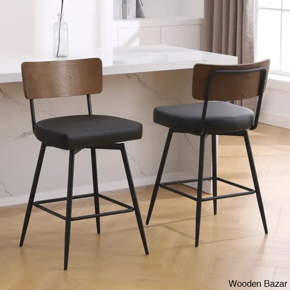 Storc Swivel Upholstered Counter & Bar Stool (Set Of 3)