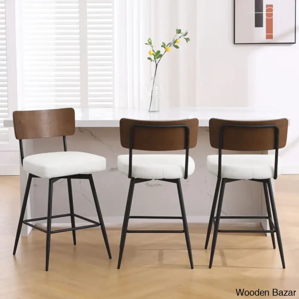 Storc Swivel Upholstered Counter & Bar Stool (Set Of 3)