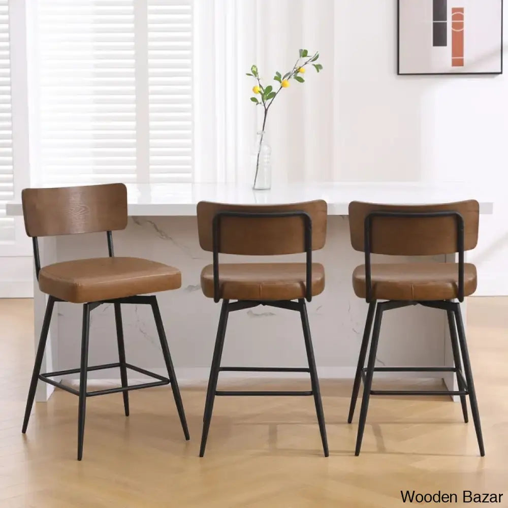 Storc Swivel Upholstered Counter & Bar Stool (Set Of 3)