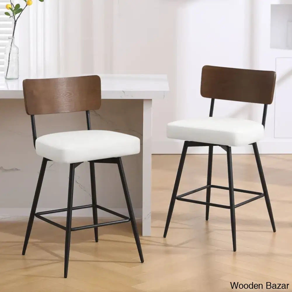 Storc Swivel Upholstered Counter & Bar Stool (Set Of 3)