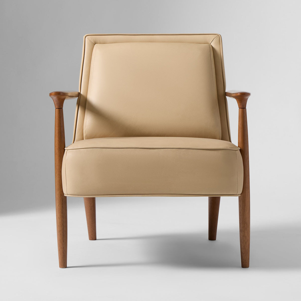 Kapix Leather Show Wood Chair - Wooden bazar