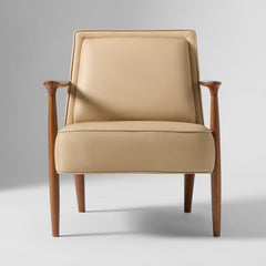 Kapix Leather Show Wood Chair - Wooden bazar