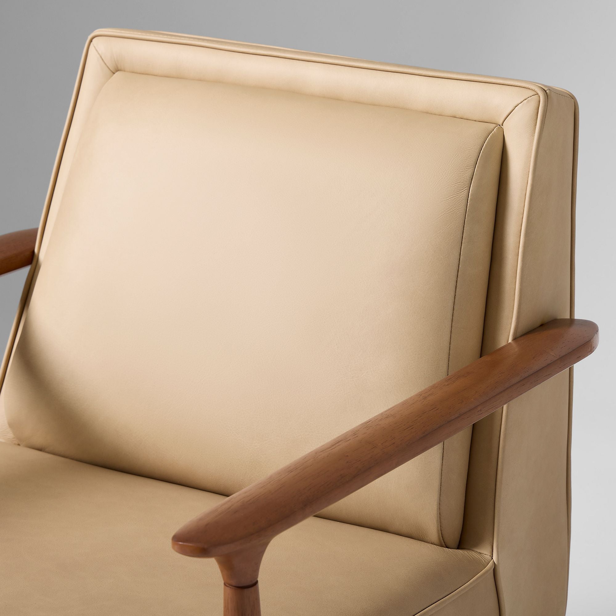 Kapix Leather Show Wood Chair - Wooden bazar
