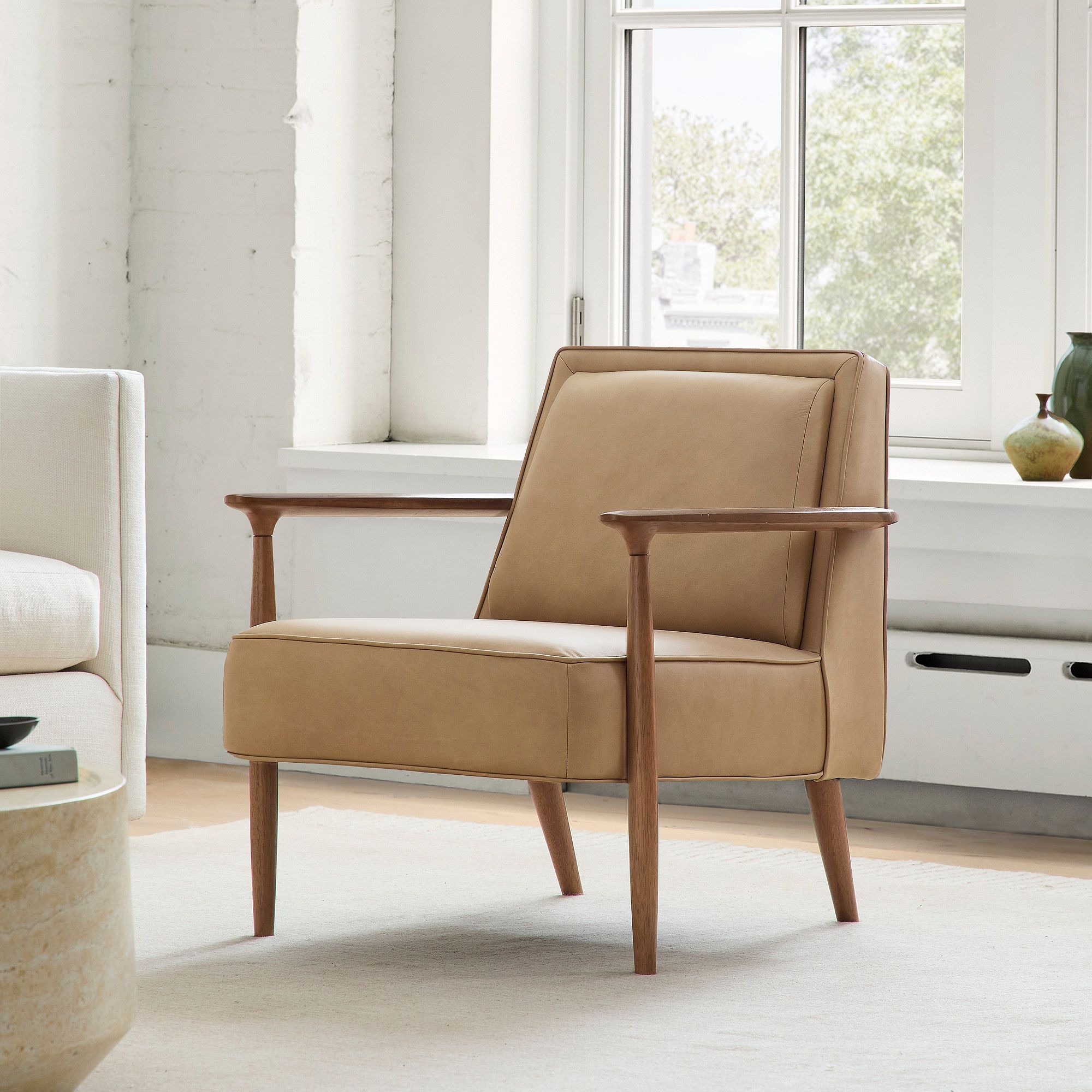 Kapix Leather Show Wood Chair - Wooden bazar