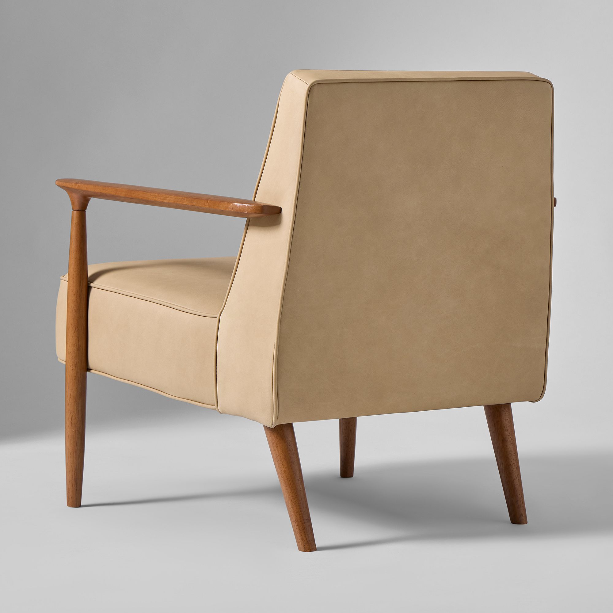Kapix Leather Show Wood Chair - Wooden bazar