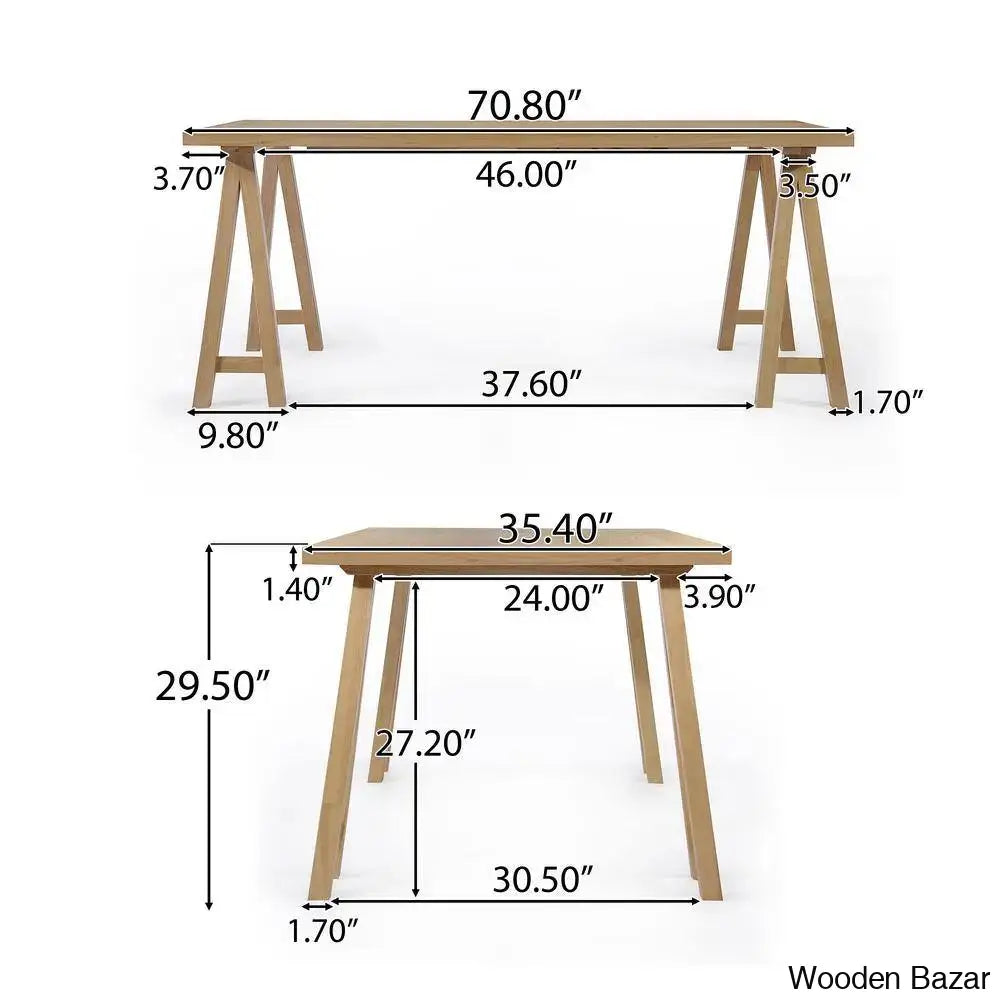 Stylish Linen Upholstered Dining Set With Natural Solid Wood