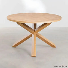 Stylish Round Dining Table Set With 4 Armrest Chairs
