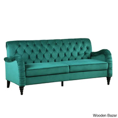 Sullivan Modern 3 Seater Sofa In Chesterfield Style - Wooden Bazar
