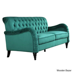 Sullivan Modern 3 Seater Sofa In Chesterfield Style - Wooden Bazar