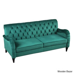 Sullivan Modern 3 Seater Sofa In Chesterfield Style - Wooden Bazar
