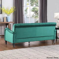 Sullivan Modern 3 Seater Sofa In Chesterfield Style - Wooden Bazar