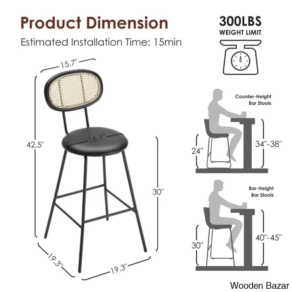 Suno Swivel Upholstered 30’’ Counter And Bar Stool With Metal Frame (Set Of 4)