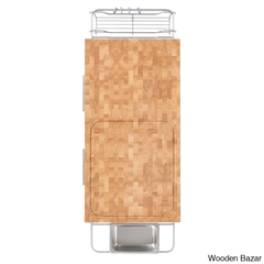 Sydney 38.30’’ Wide Rolling Kitchen Cart Trolley Cart Cabinet Kitchen Island With Storage