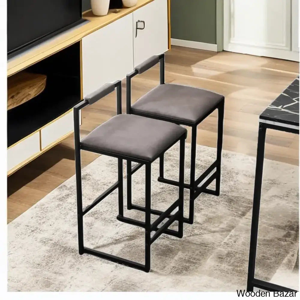 Takehikos Swivel 24.8’’ Pu Leather Counter And Bar Stool Set (Set Of 2)