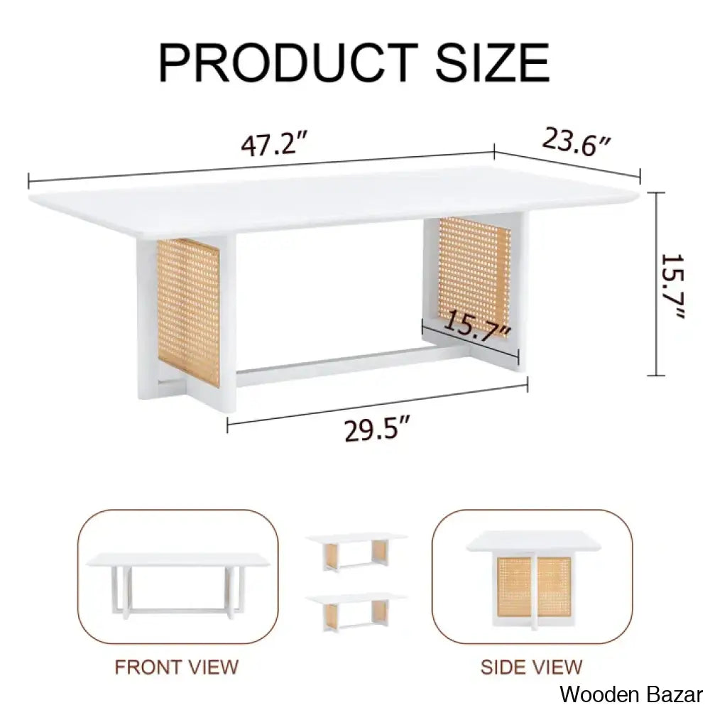 Tariffville 47’’ L X 23.62’’ W Rectangle Coffee And Center Table