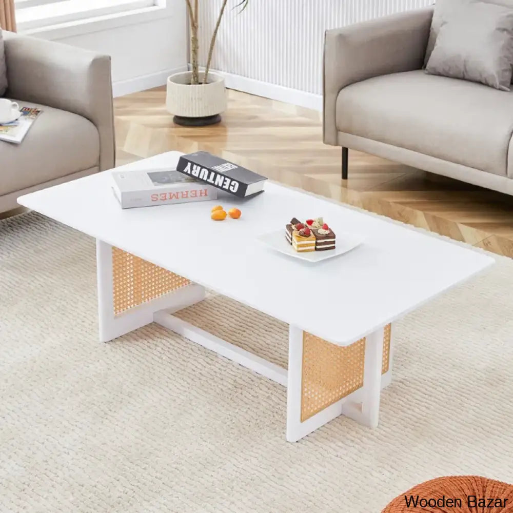 Tariffville 47’’ L X 23.62’’ W Rectangle Coffee And Center Table White