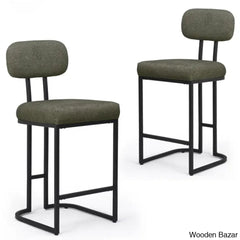 Taurice Swivel Upholstered 26.4’’ Counter And Bar Stool With Metal Frame (Set Of 2)