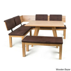 Terry New 6 Sitting Solid Wood Dining Table Set - Wooden Bazar