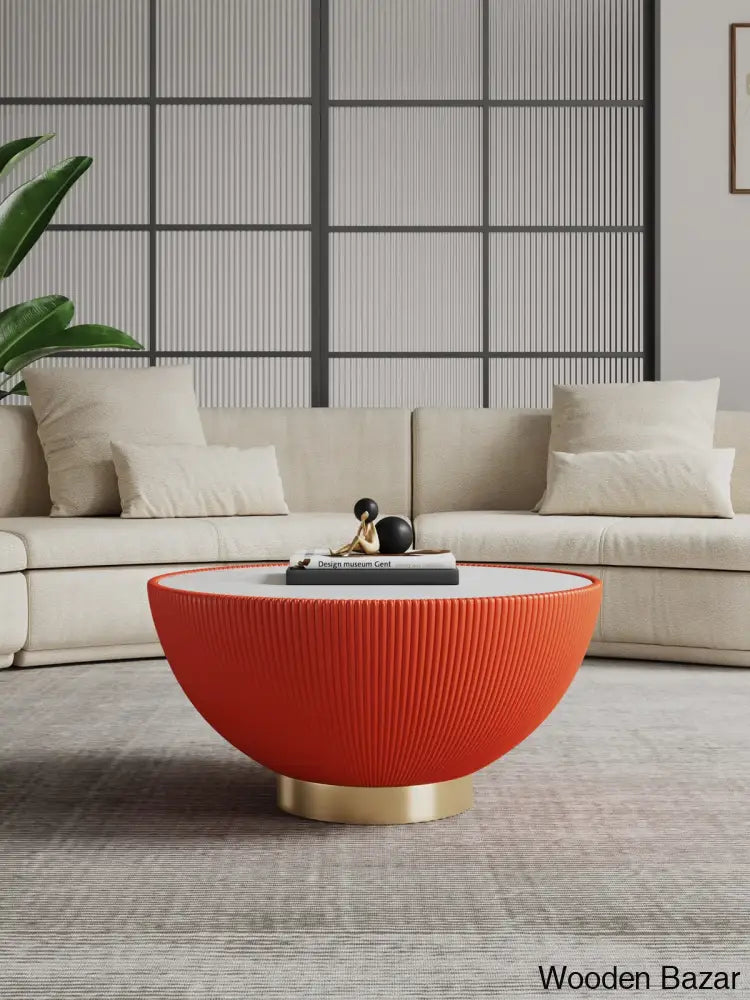 Thaine Coffee Table And Center Table Orange