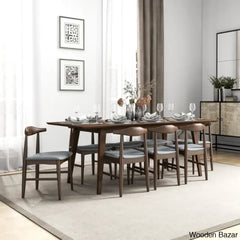 Thornton Modern 8 Seater Solid Wood Dining Set - Wooden Bazar