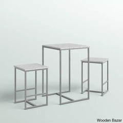 Tilden 3 Piece Stylish Club/Pub Set - Wooden Bazar