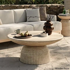 Tithian Single Coffee And Center Table Faux Travertine