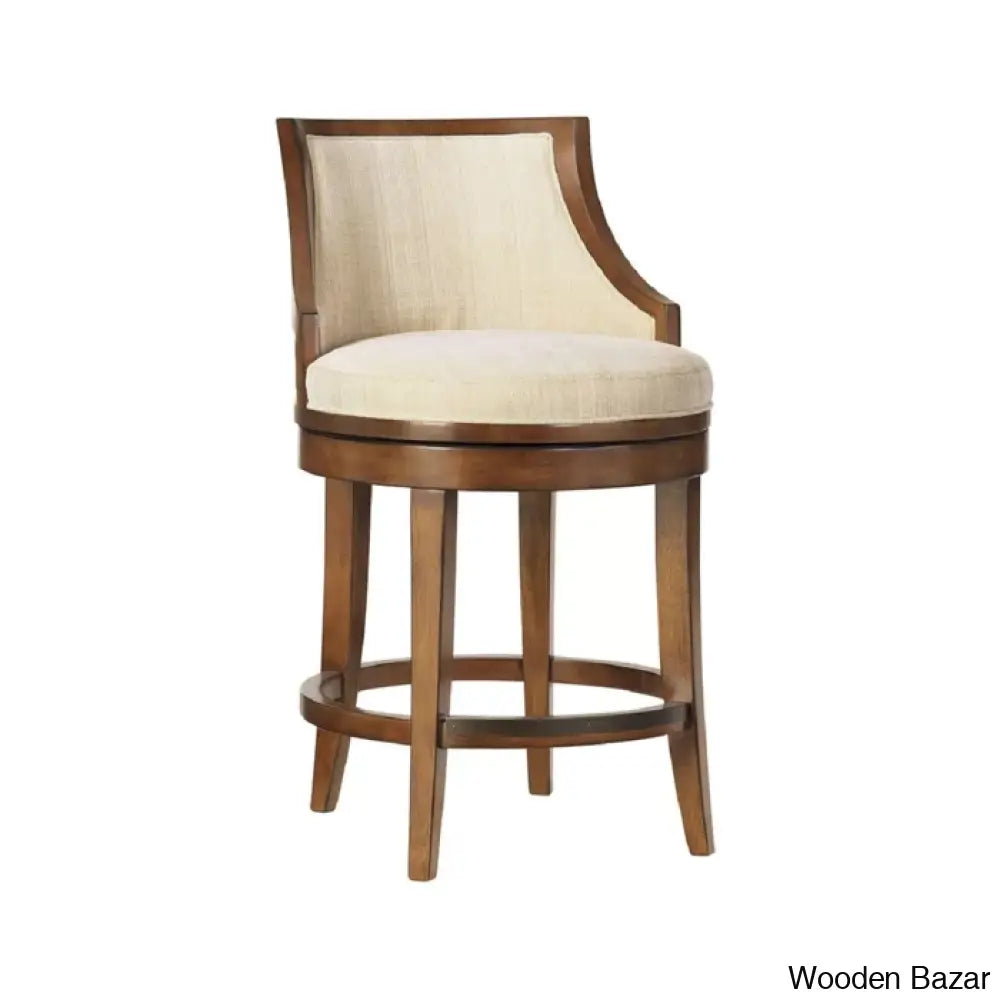 Tomm Ocean Club Cabana Swivel Counter Stool Golden Ivory / (24’’ Seat Height)