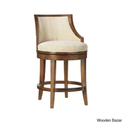Tomm Ocean Club Cabana Swivel Counter Stool Golden Ivory / (24’’ Seat Height)